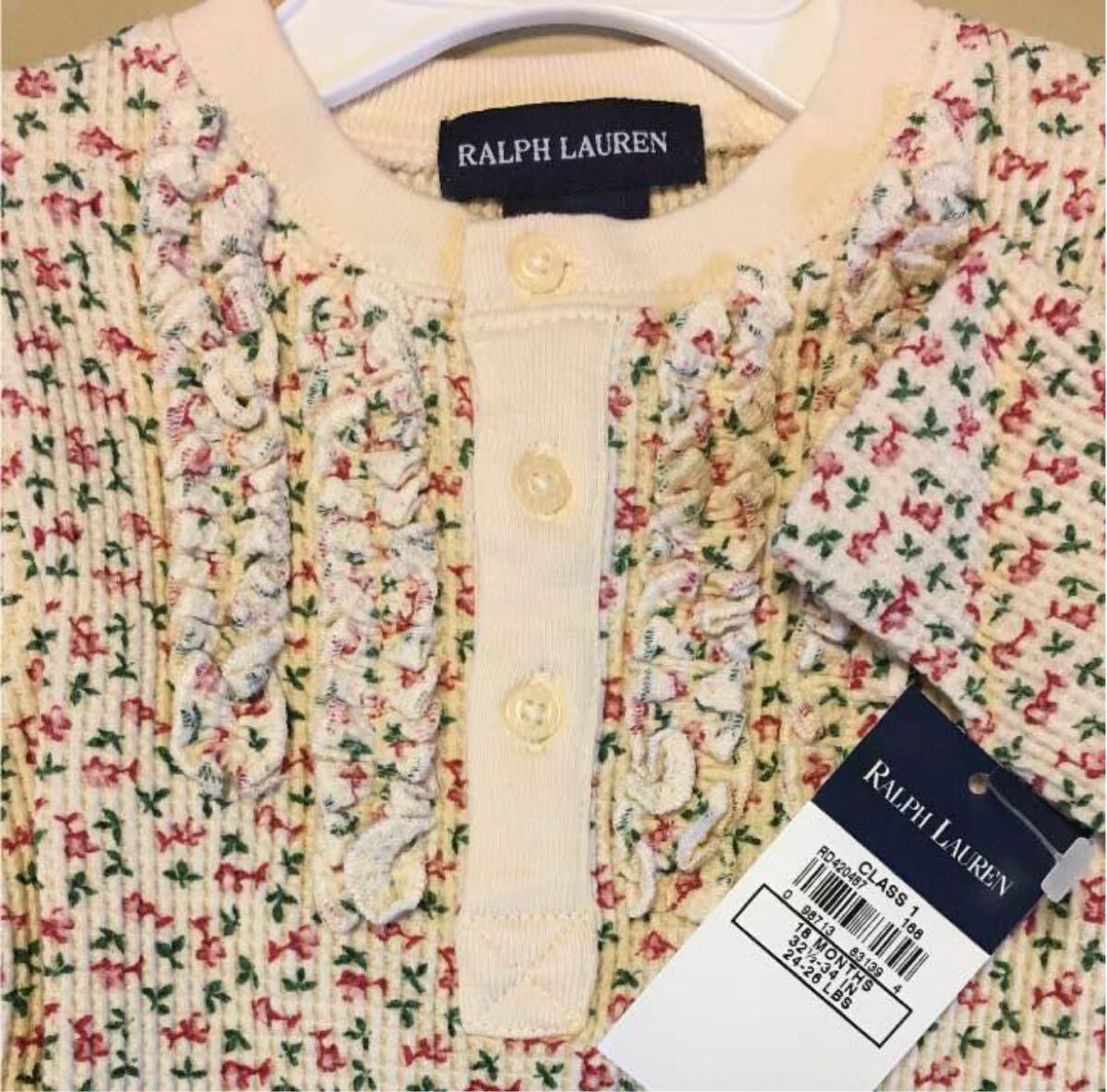 ラルフローレン　花柄ロンパース 18m