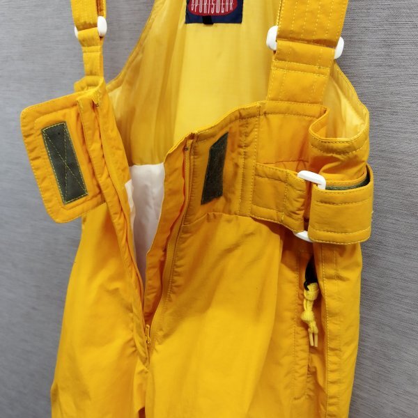 I402 mistral ミストラル スキー 肩ベルト付き パンツ スノーボード ウインター スポーツ ポリエステル レディース イエロー系 サイズ 11_画像7