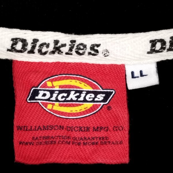 I535 Dickies ディッキーズ パーカー プルオーバー カジュアル シンプル カレッジ ロゴ 秋冬 ポリエステル 綿 ブラック系 メンズ サイズ LL_画像7