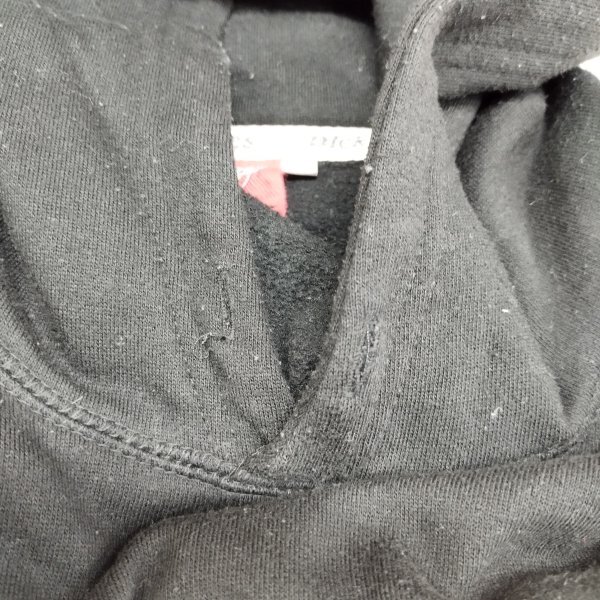 I535 Dickies ディッキーズ パーカー プルオーバー カジュアル シンプル カレッジ ロゴ 秋冬 ポリエステル 綿 ブラック系 メンズ サイズ LL_画像9