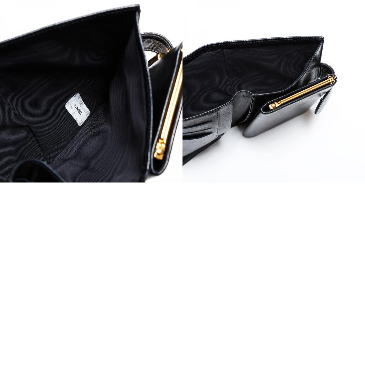 シャネル CHANEL 二つ折り財(cái)布 4番臺(tái) 1996-1997 キャビア ココマーク ブラック