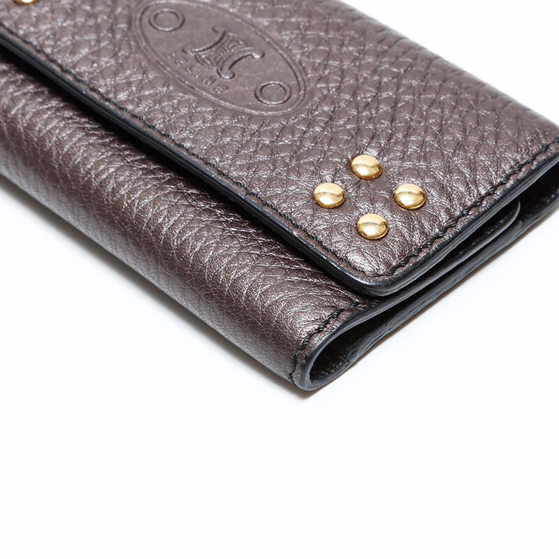 セリーヌ CELINE キーケース トリオンフ レザー ブラウン