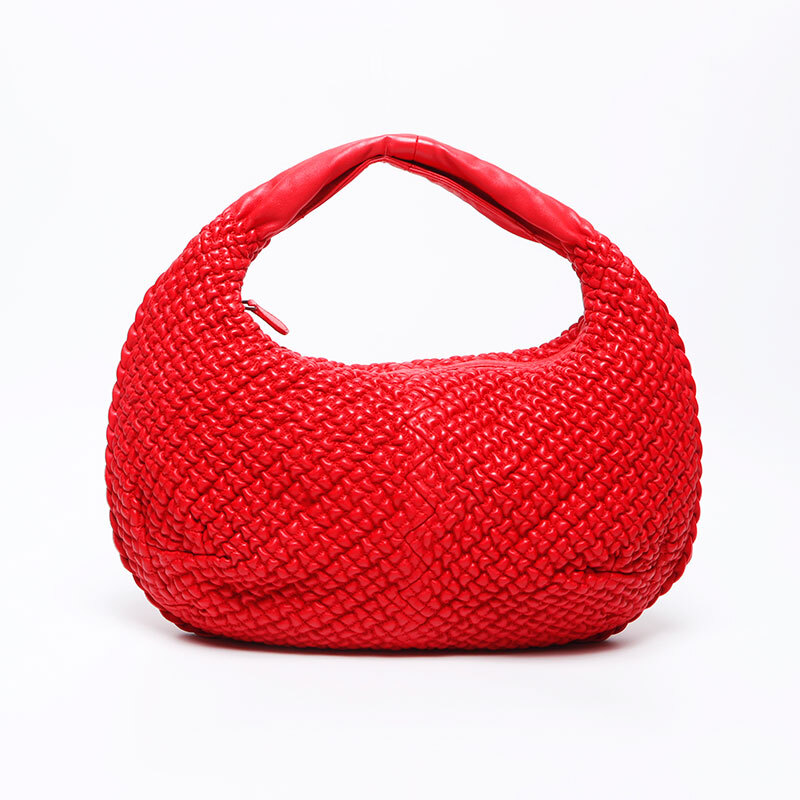 ボッテガヴェネタ BOTTEGAVENETA ショルダーバッグ レザー ホーボー レッド