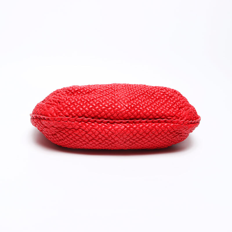 ボッテガヴェネタ BOTTEGAVENETA ショルダーバッグ レザー ホーボー レッド