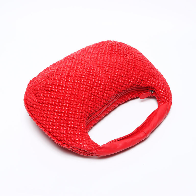 ボッテガヴェネタ BOTTEGAVENETA ショルダーバッグ レザー ホーボー レッド