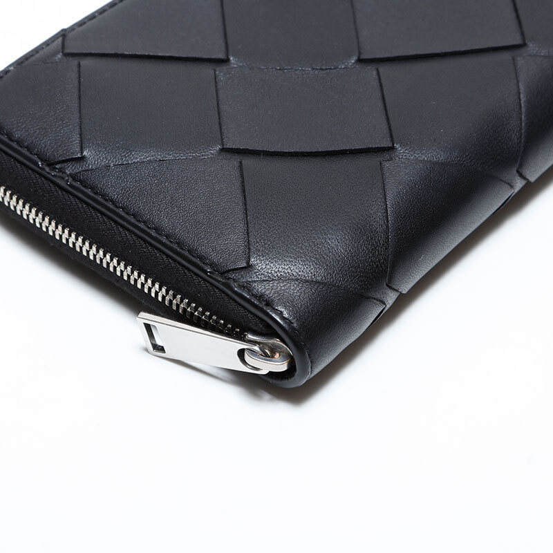ボッテガヴェネタ BOTTEGAVENETA 長財(cái)布 ARCO アルコ ラウンドジップ イントレチャート ブラック