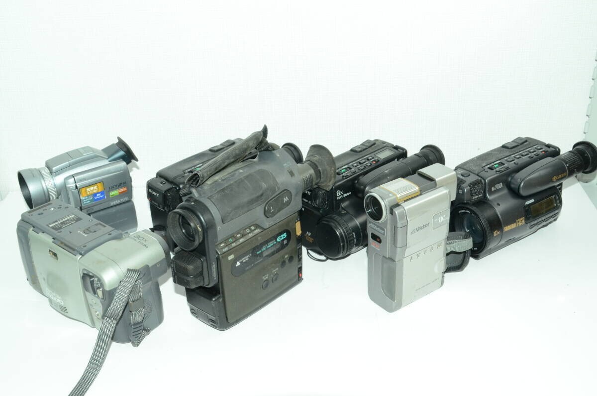 【外観并級(jí)以下】ジャンク ビデオカメラ 14個(gè)まとめて SONY SHARPなど色々　#e8839