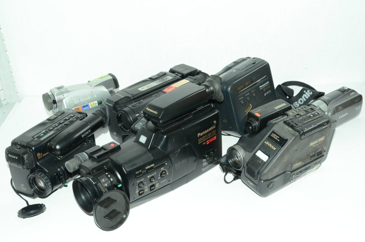 【外観并級(jí)以下】ジャンク ビデオカメラ 14個(gè)まとめて SONY SHARPなど色々　#e8839