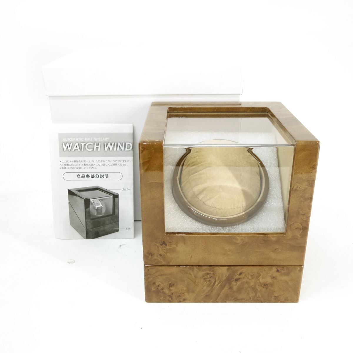 106 メーカー不明 ワインディングマシン ワインダー 1本巻き KA821-04 ライトブラウン ※中古_画像1