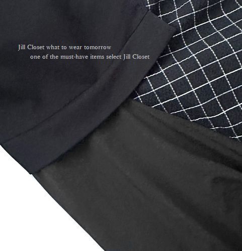 新品【送料185円】BLACK*上品ワッフル素材＆クラシカルチェック*アシンメトリーdesign*ストレッチ*プルオーバー*チュニック*ワンピース7102