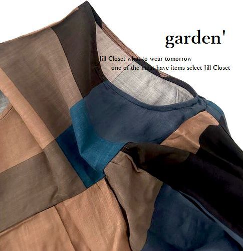 新品【送料185円】配色ブロックパネル*ナチュラルCOTTON*フレンチスリーブ*プルオーバー*チュニック*ワンピース 7504.MIX