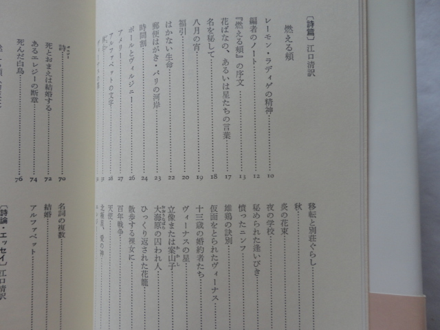 『ラディゲ詩集　双書・２０世紀の詩人１６』江口清訳・窪田般彌編　平成６年　初版カバー帯　小沢書店_画像6