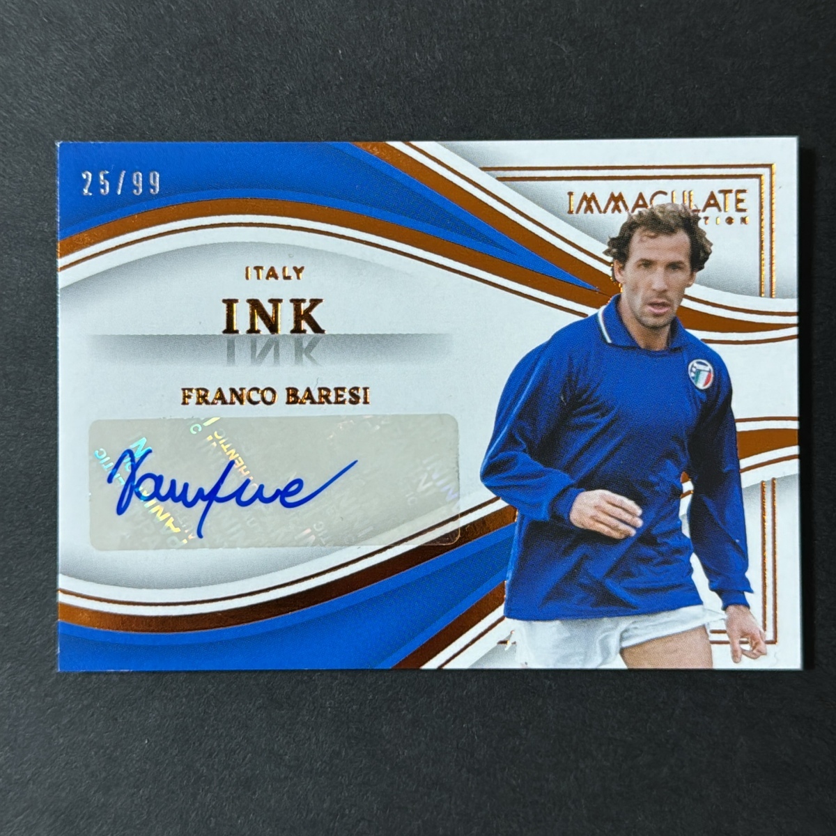 Franco Baresi フランコ?バレージ Panini Immaculate 2023-2024 /99 Auto サイン 直筆 Italy