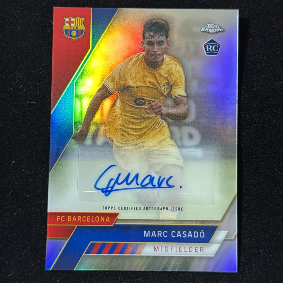 Marc Casado マルク?カサド Topps Chrome Barcelona 2022-2023 RC Rookie Auto サイン 直筆