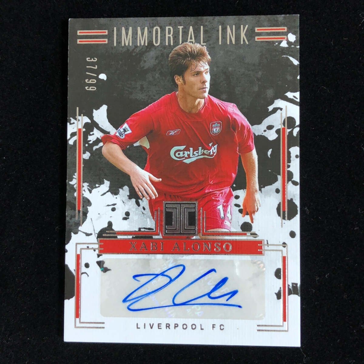 Xabi Alonso シャビ?アロンソ Panini Impeccable Premier League 2024-2025 /99 Auto 直筆 サイン Liverpool FC