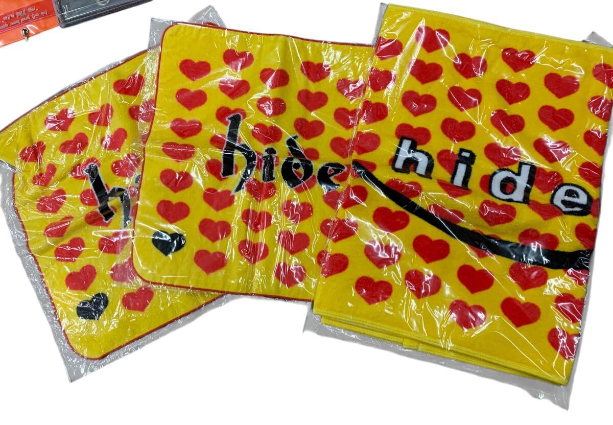 1円スタート 20429 X JAPAN hide TELL ME hideと見た景色 ビニールショルダー Tシャツ ミニタオル 激レア 未使用 オフィシャルグッズ