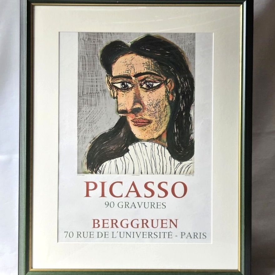 パブロ?ピカソ ピカソ展ポスター リトグラフポスター 1939年 アクアチント額裝 