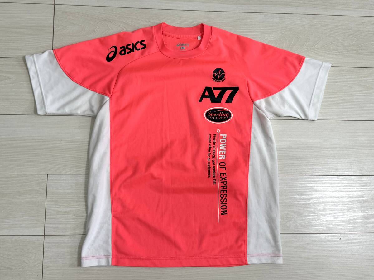 ★asics アシックス A77 半袖 Tシャツ スポーツウェア トレーニング Mサイズ★_画像1
