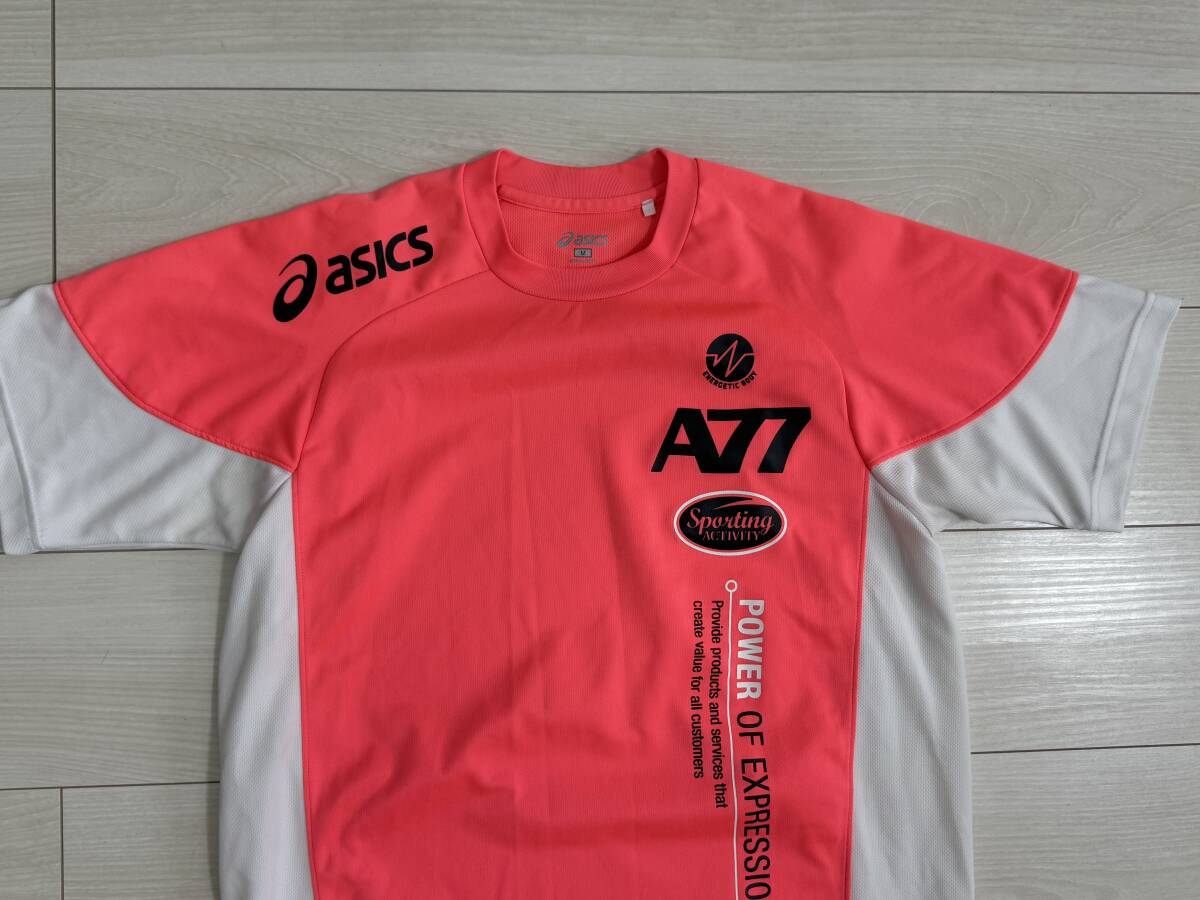 ★asics アシックス A77 半袖 Tシャツ スポーツウェア トレーニング Mサイズ★_画像2