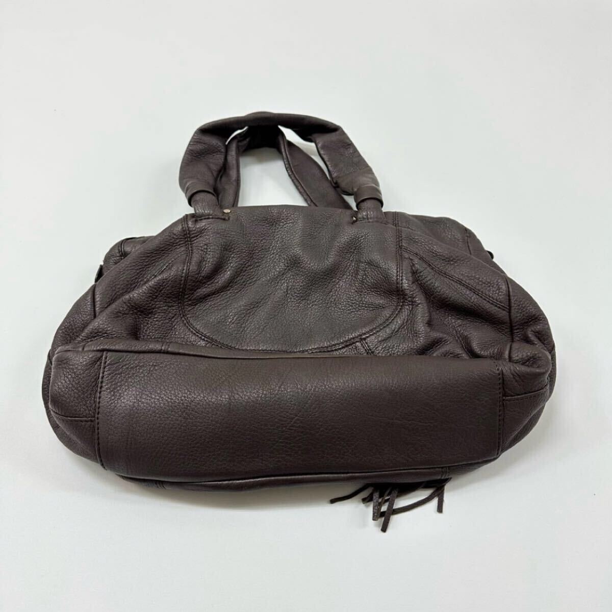 Shanghai Tang シャンハイタン レザー トート バッグ LEATHER TOTE BAG ブラウン 系 703_画像3