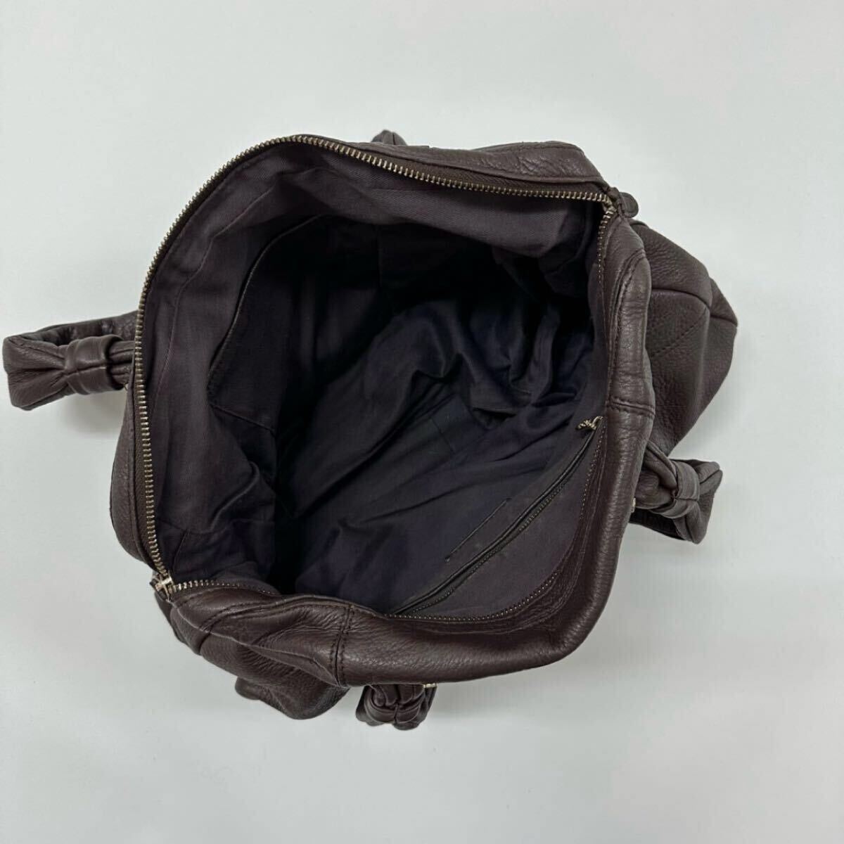 Shanghai Tang シャンハイタン レザー トート バッグ LEATHER TOTE BAG ブラウン 系 703_画像4