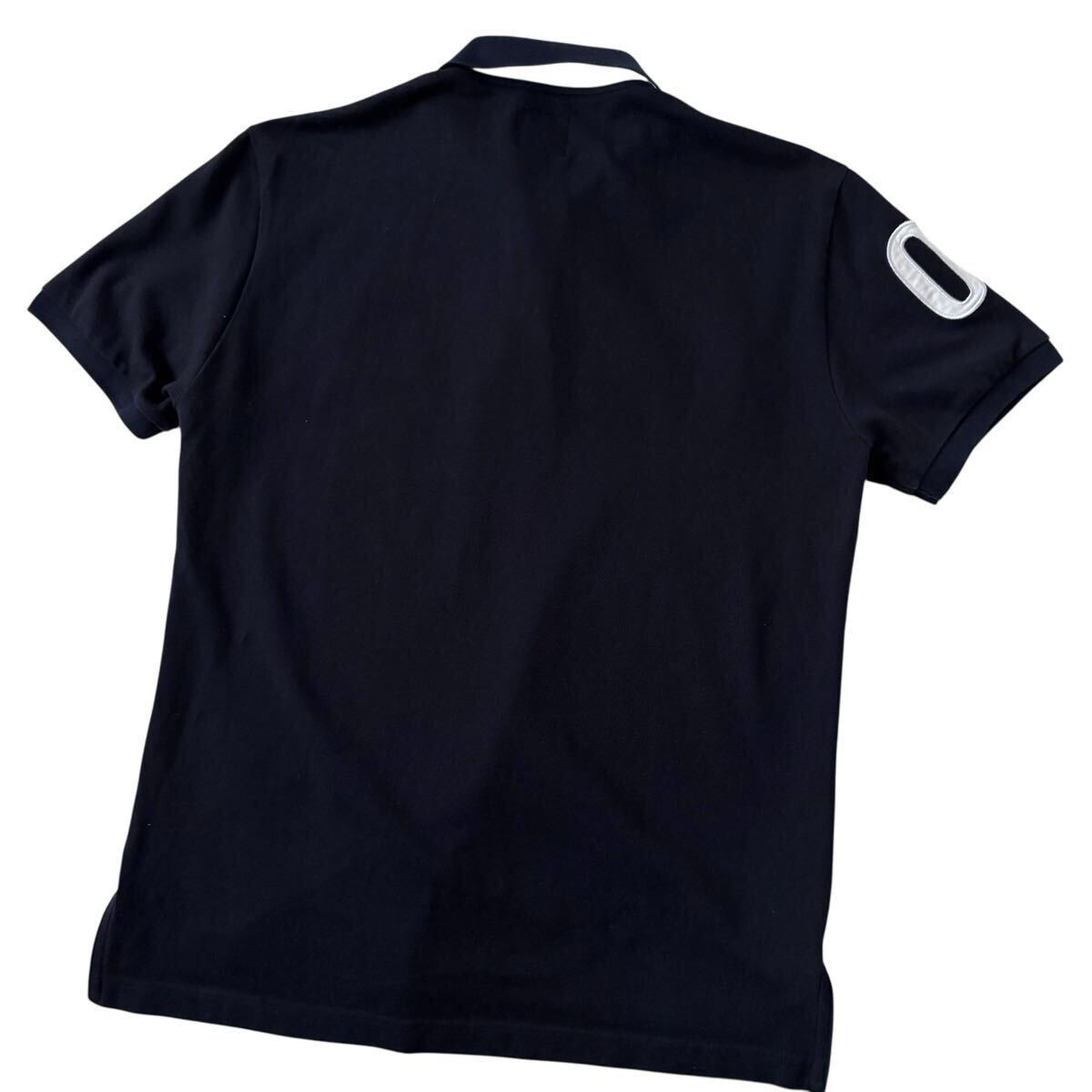 【未使用】J.PREES ジェイプレス 刺繍ロゴ ポロシャツ オンワード樫山 J.プレス J.PRESS ポロシャツ L ネイビー ホワイト 半袖 刺繍