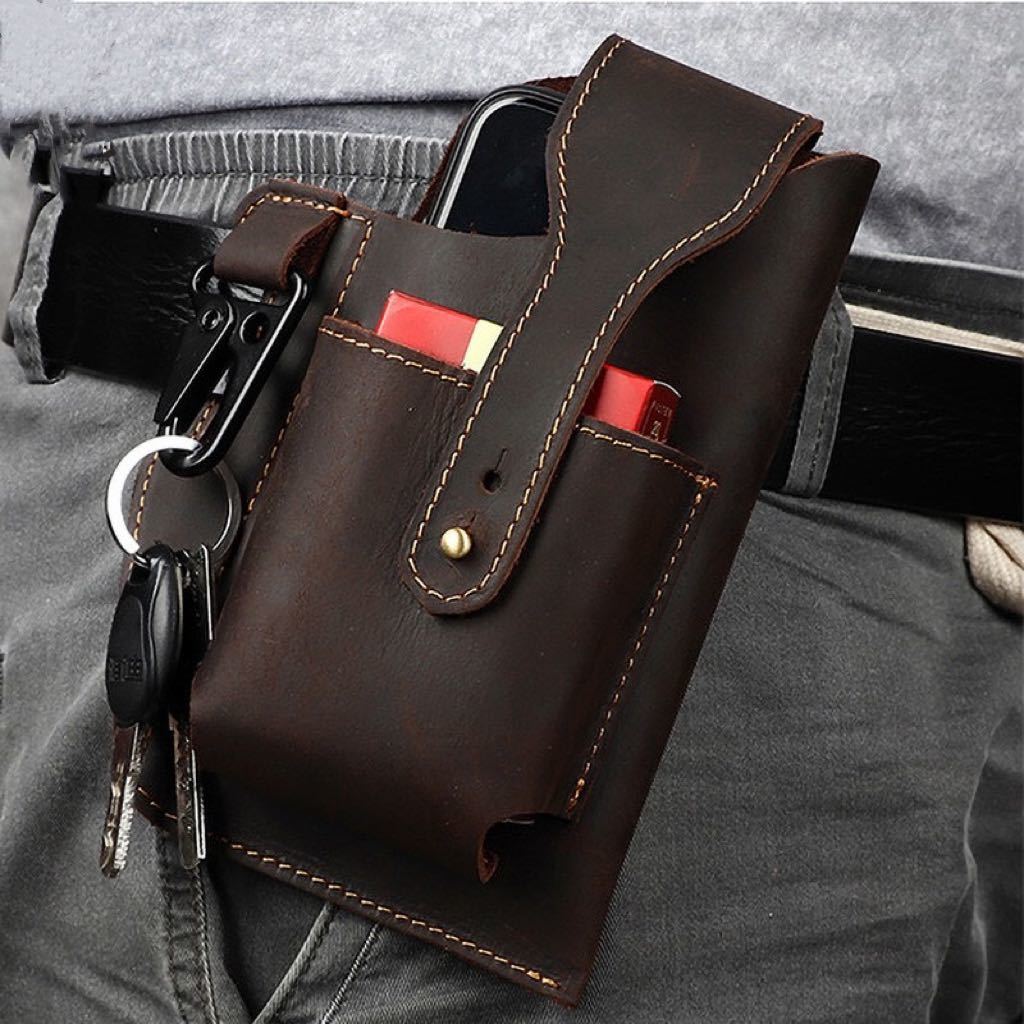 2 шт. место хранения retro ремень талия ремень сумка натуральная кожа талия упаковка мужской мобильный ремень сумка retro петля талия держатель сумка кейс 