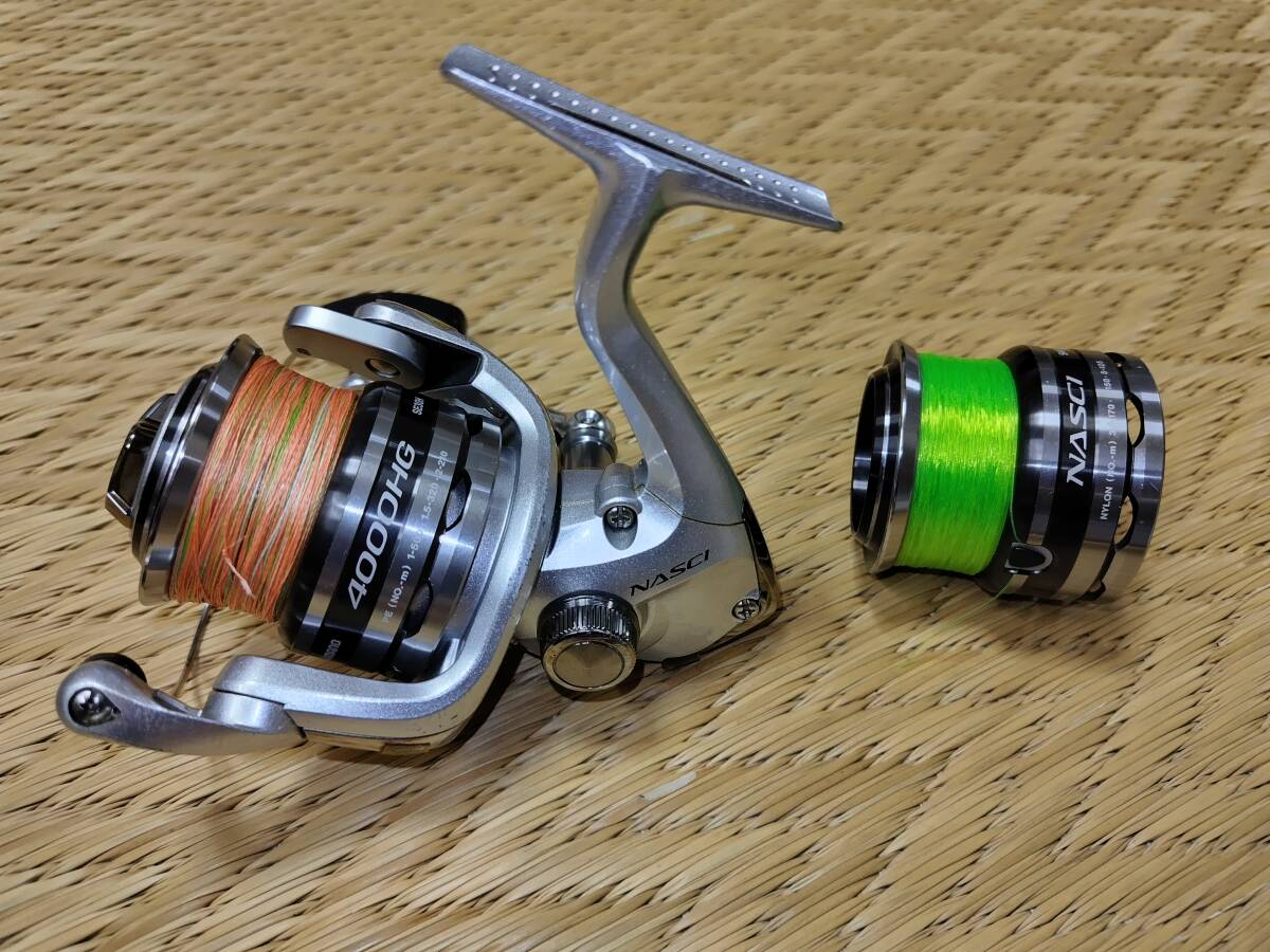 シマノ 13ナスキー4000HG 替えスプール付き