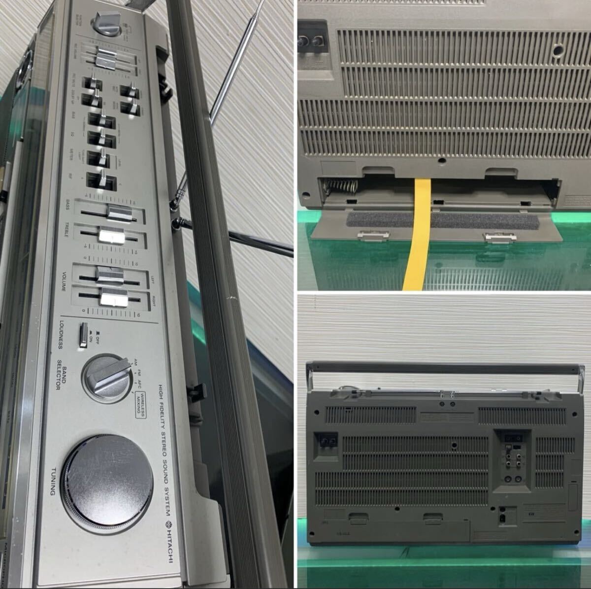 美品動作品 HITACHI 日立 TRK-8290 パディスコ ラジカセ ラジオ 昭和