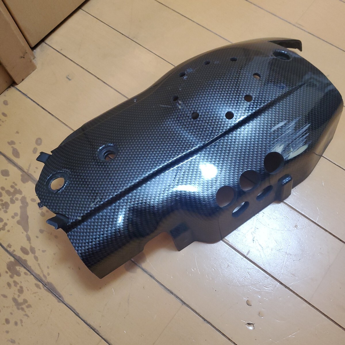 ヤマハ シグナスX カーボン調クランクケースカバー 加工品 SE44J_画像4