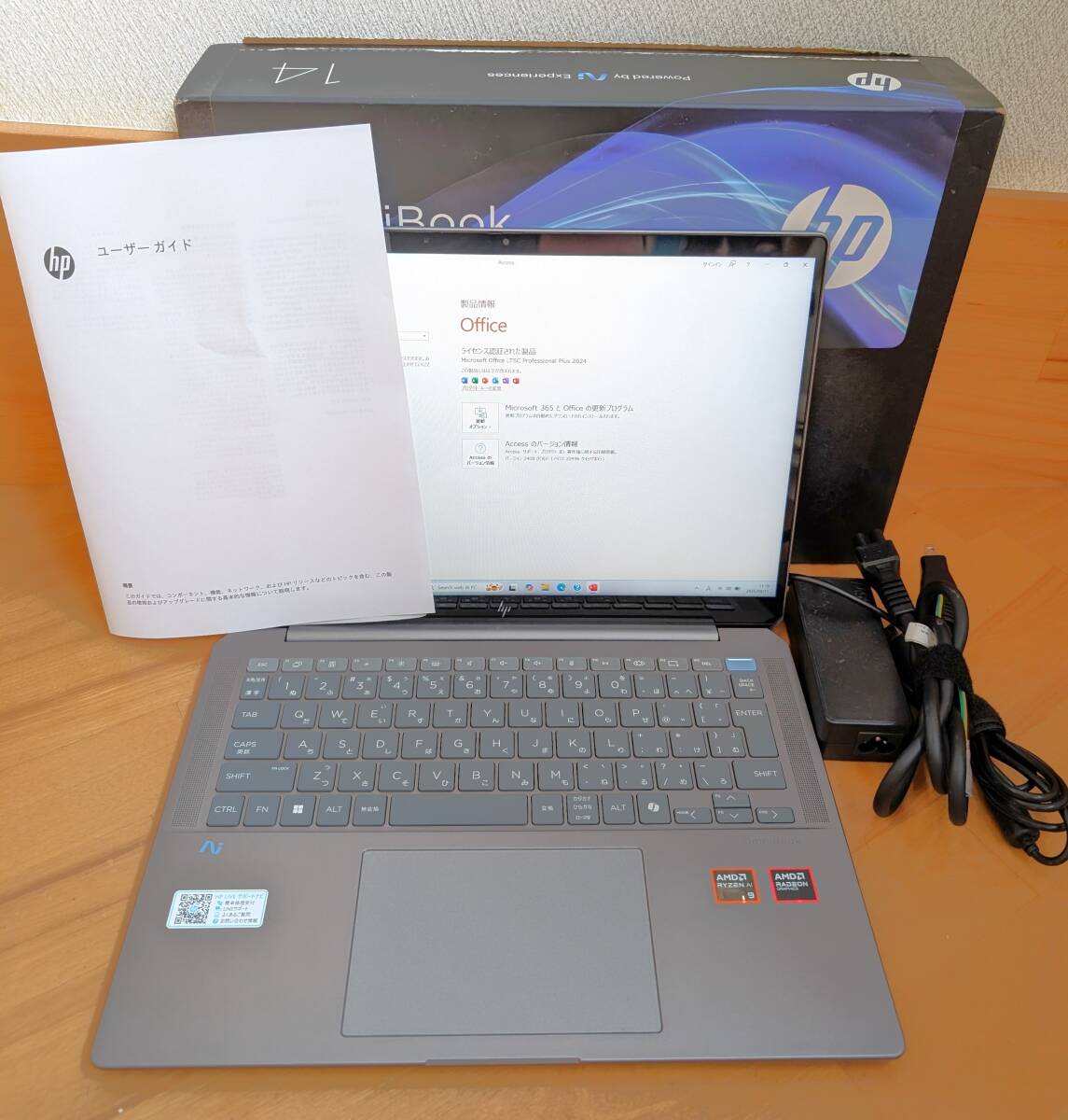 【新品同様:保証付】HP OmniBook Ultra Laptop 14 fd0005AU AMD Ryzen AI 9 365/メモリ 16GB/SSD 1TB/14型/win11/office24 25年1月製_画像1