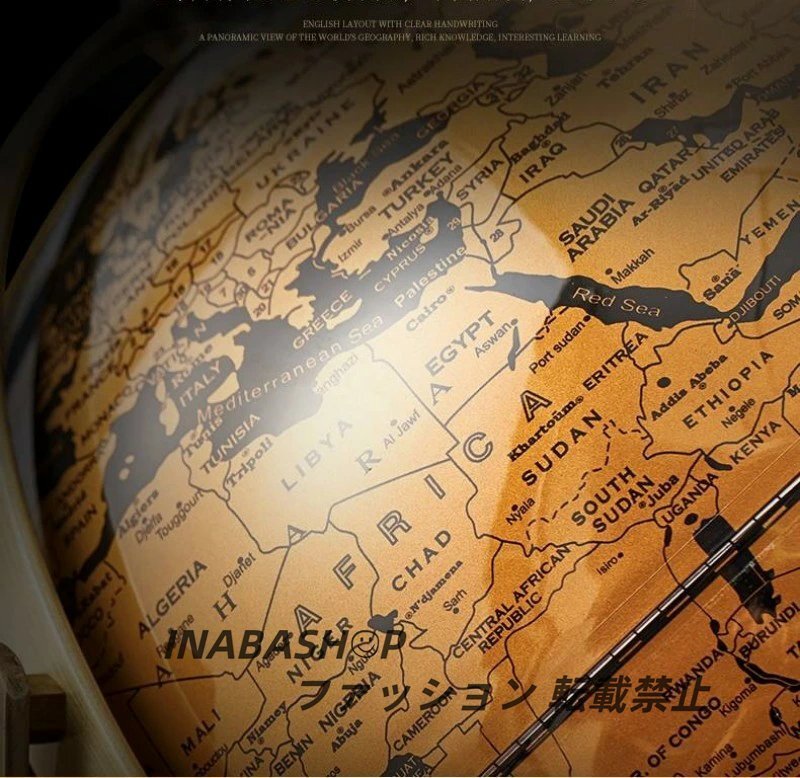 インテリア 地球儀 回る アンティーク まわる 学習 オブジェ 卓上 世界地図 大人 子供 子供用 ギフト プレゼント レトロ風 大 おしゃれ_画像6