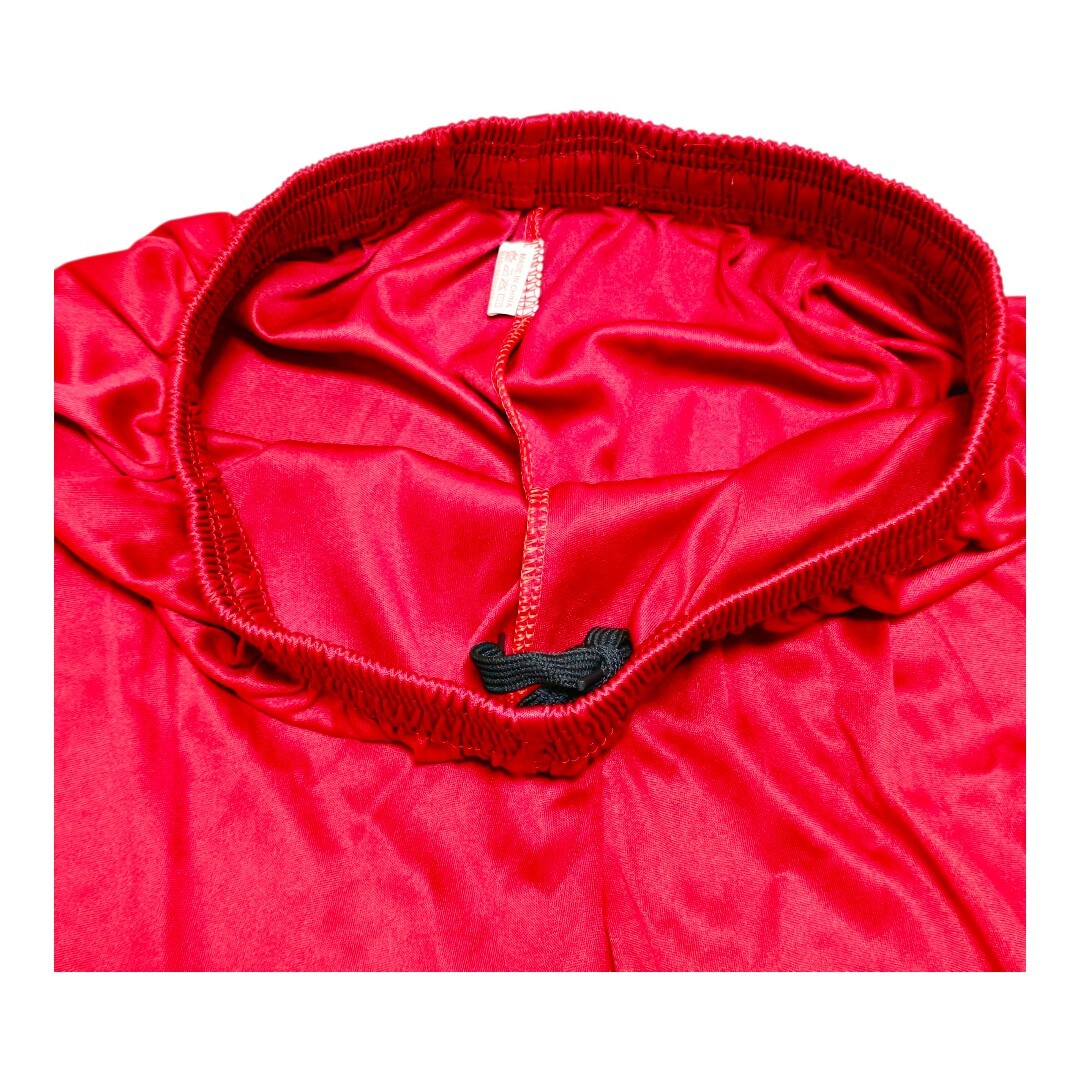 ノーブランド　サッカー　リバプールワッペン付きサッカーパンツ　ゲームパンツ　短パン　レッド系色　メンズ　Mサイズ　古著