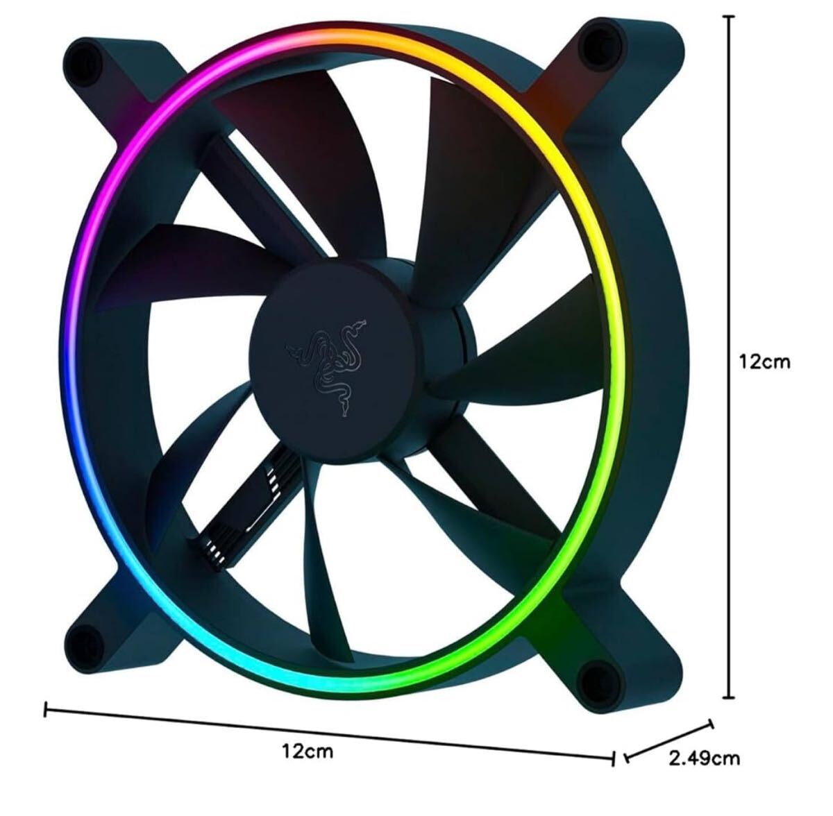 【Razer】 ARGB対応 120mm FAN ファン Razer Kunai Chroma RC21-01800100-R3M1 【中古】_画像5