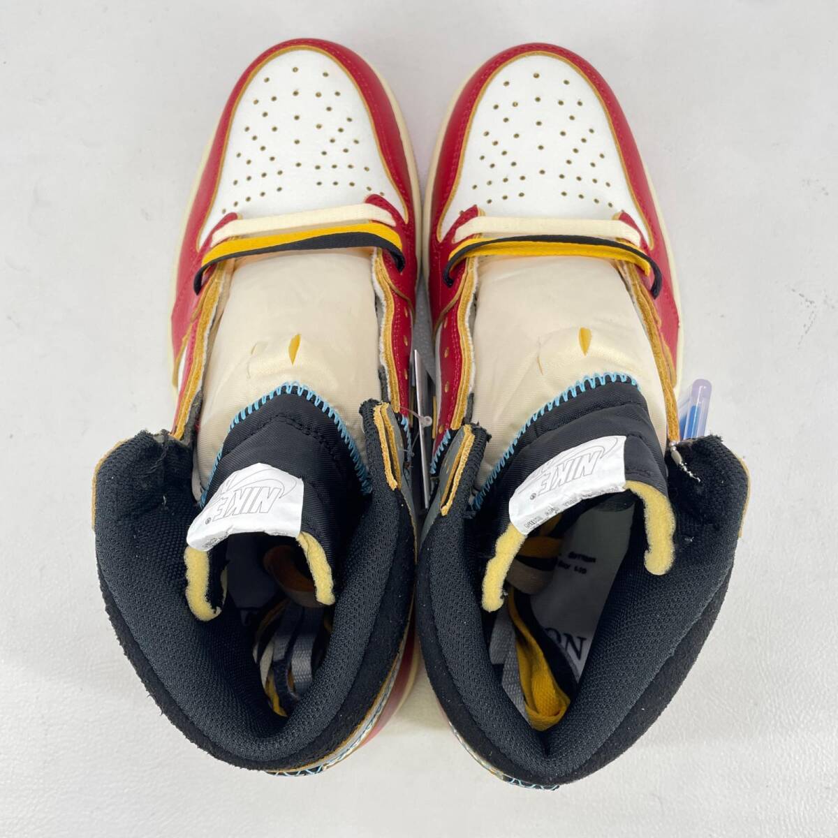 【美品】NIKE UNION ハイカットスニーカー メンズ レッド SIZE_28cm AIR_JORDAN1 HV8563-600 箱付 ナイキ ユニオン エアジョーダン1 ◆2003_画像5