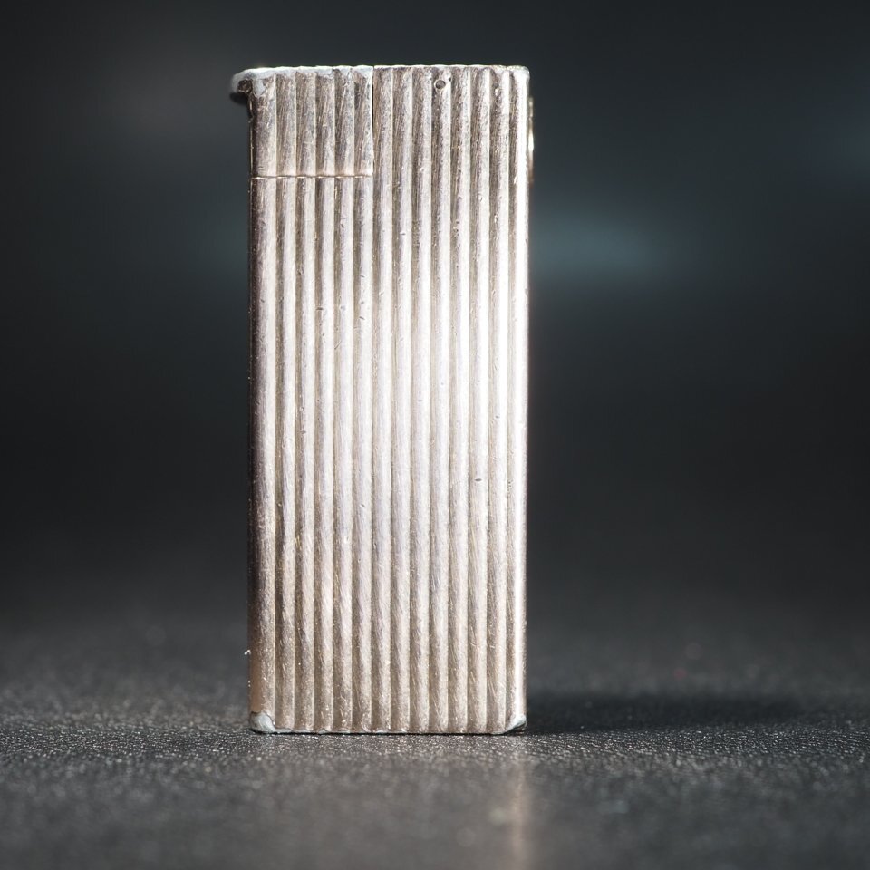 ◆1円~/極上品◆ 純銀 dunhill ダンヒル ローラー ガスライター 刻印 ヴィンテージ 著火 オーバーホール済 當(dāng)時(shí)物 オールドダンヒル