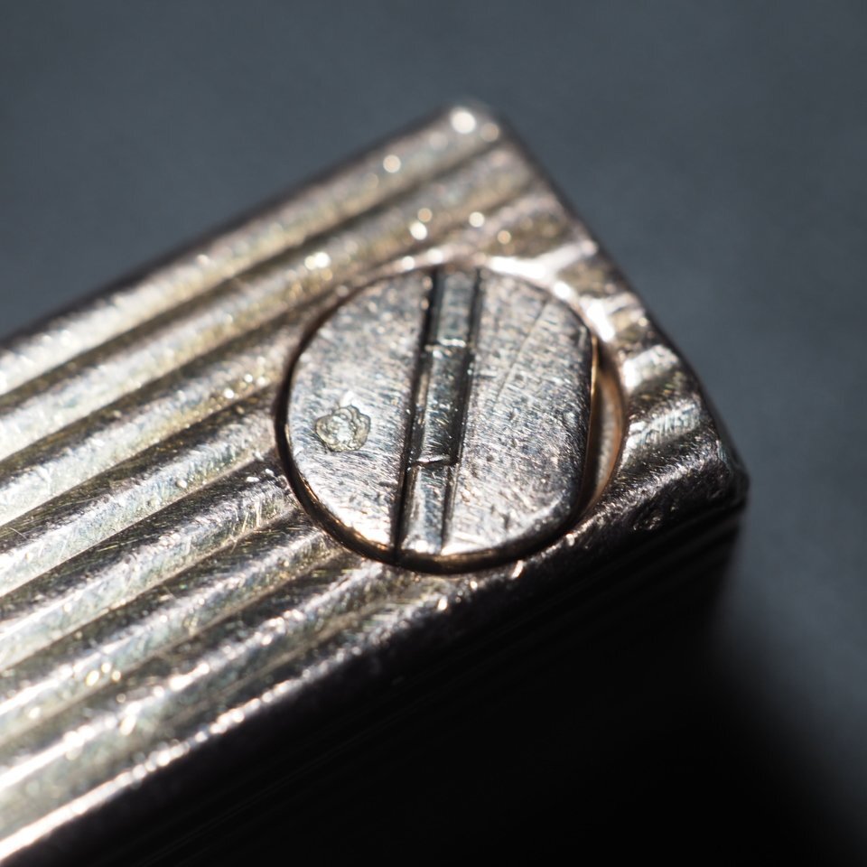 ◆1円~/極上品◆ 純銀 dunhill ダンヒル ローラー ガスライター 刻印 ヴィンテージ 著火 オーバーホール済 當(dāng)時(shí)物 オールドダンヒル