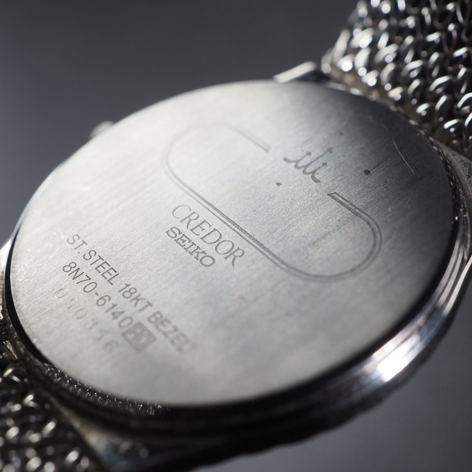◆即決あり◆ SEIKO CREDOR セイコー クレドール YG/SS GCAD005 8N70-6140 サードニクス 天然石 文字盤 Dベゼル 「27721」_画像8