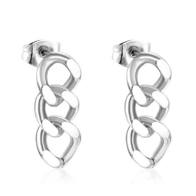 送料無料★akeeeeey★【アレルギー対応】ステンレス☆デザインチェーン メタルピアス_Ⅴ｜アレルギーフリー ゆれるピアス チェーンピアス_画像4