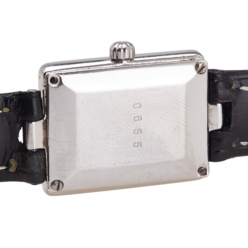 バレンシアガ ベルト（社外品） 腕時計 クオーツ ホワイト文字盤 ステンレススチール レザー レディース BALENCIAGA 【中古】_画像4
