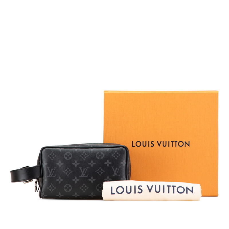 ルイ ヴィトン モノグラム エクリプス ロッカー ドップキット ハンドバッグ M83113 ブラック PVC レザー LOUIS VUITTON 【中古】_画像10