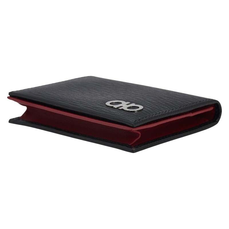  Salvatore Ferragamo gun chi-ni чехол для пропуска футляр для карточек IV-66A062 чёрная кожа мужской Salvatore Ferragamo [ б/у ]