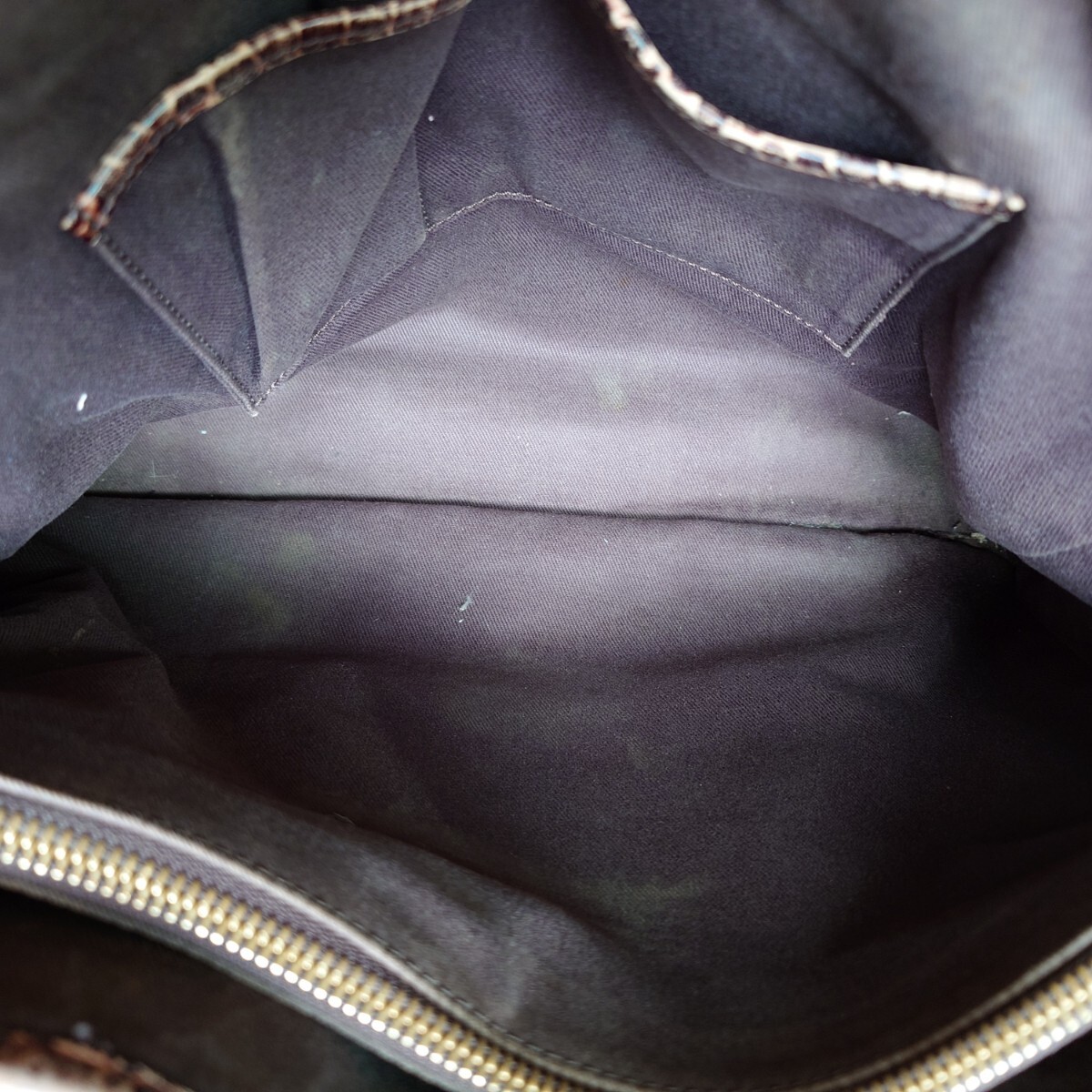 希少 CELINE セリーヌ トートバッグ ハンドバッグ ショルダーバッグ 肩掛け マカダム柄 トリオンフ クロコ型押し ロゴプレート