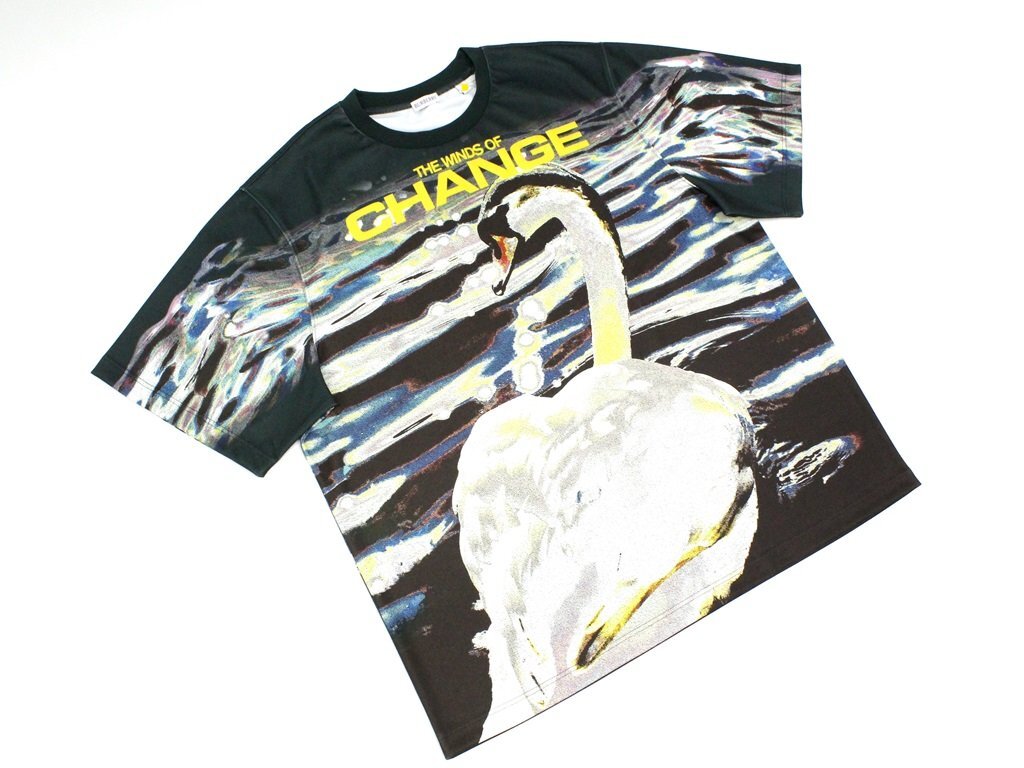 ●15萬新品◆XXL◆BURBERRY バーバリー◆グラフィックプリント クルーネックジャージーTシャツ ダークグリーン　濃緑 マルチカラー１円