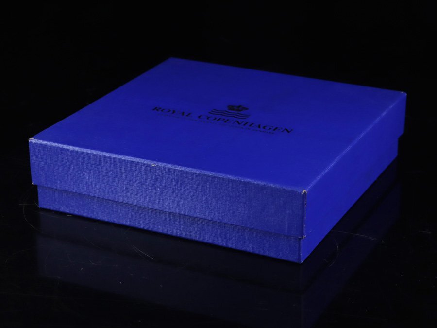 魁◆未使用品 ロイヤルコペンハーゲン ブルーフルーテッド フルレース ダブルレース プレート 直徑17㎝ 専用箱