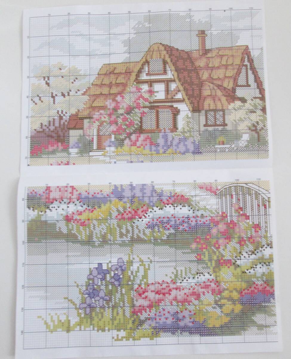 クロスステッチ　刺しゅう　キット　11CT　刺繍キット 図案印刷 　家　風景_画像3