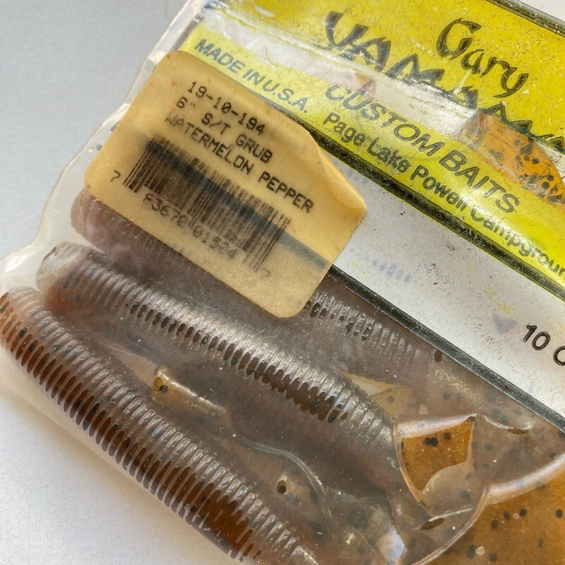 815092 新品 ゲーリーヤマモト 6インチ ジャンボグラブ １０本 GARY YAMAMOTO #194 ウォーターメロンペッパー　オールド品_画像3