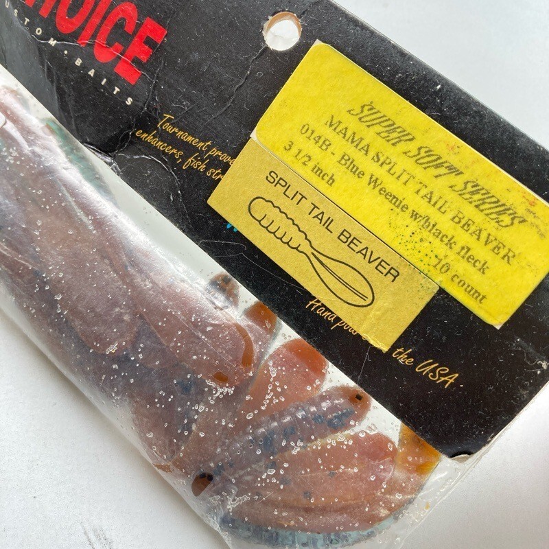 815117 新品 アングラーズチョイス ママスプリットテールビーバー １０本 #ブルーウィニー～ ANGLER'S CHOICE 上州屋 オールド品_画像3