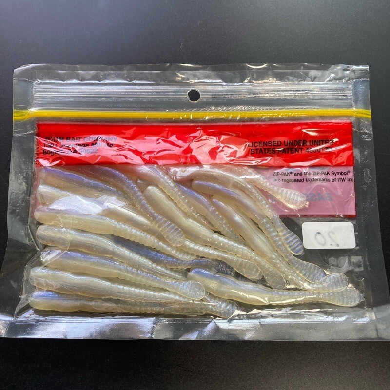 815417 新品 ZOOM/ZBC 3インチ ミートヘッド ２０本 #アルビノ ZOOM BAIT COMPANY ズーム 旧マテリアル_画像3