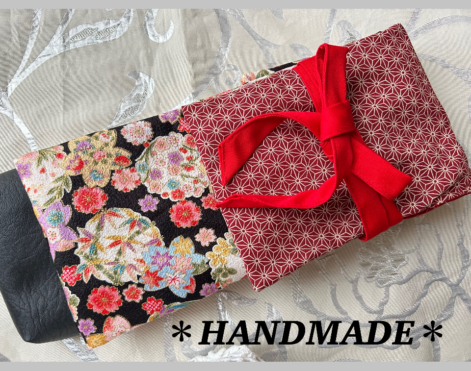 ★おしゃれ竹刀袋*39までOK!*可愛い桜の柄 黒*ハンドメイド*【送料185円*竹刀袋2枚まで同梱可】